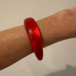 Alexis Bittar Lucite Medium Tapered Bangle Red